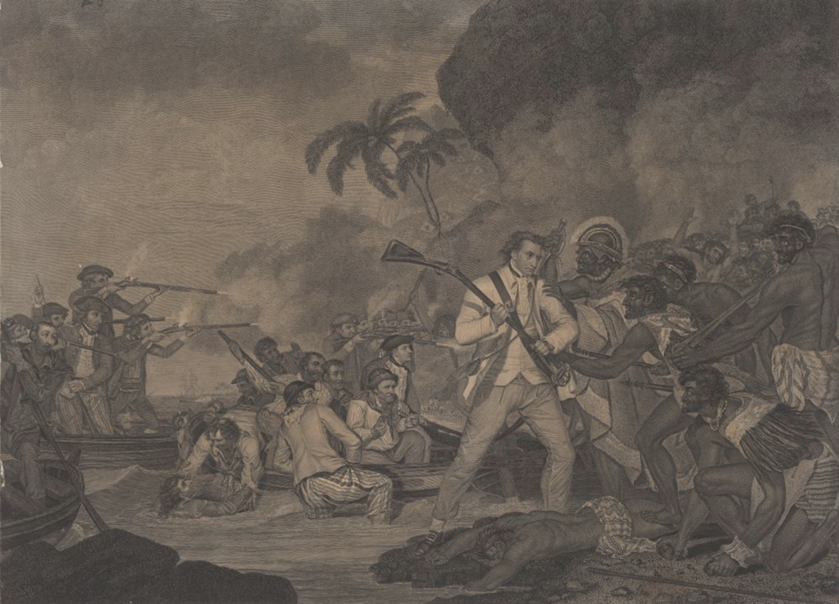 Captain James Cook fighting